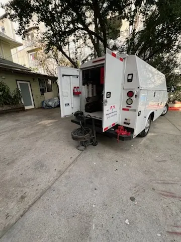 Magnet Plumbing service vehicle on-site for Water Heater Repair in Palm Trail